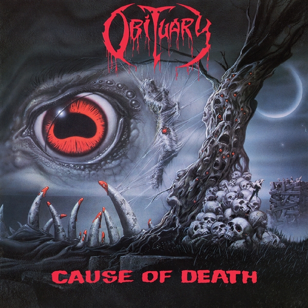 Obituary - Cause Of Death (gray W/black Splatter)